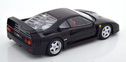 KK Scale 1987 Ferrari F40 Ferrari Black w/ Red Interior 1:18