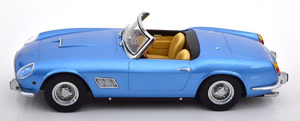 KK Scale 1960 Ferrari 250 GT California Spyder Light Blue Metallic w/ Removable Hard Top 1:18