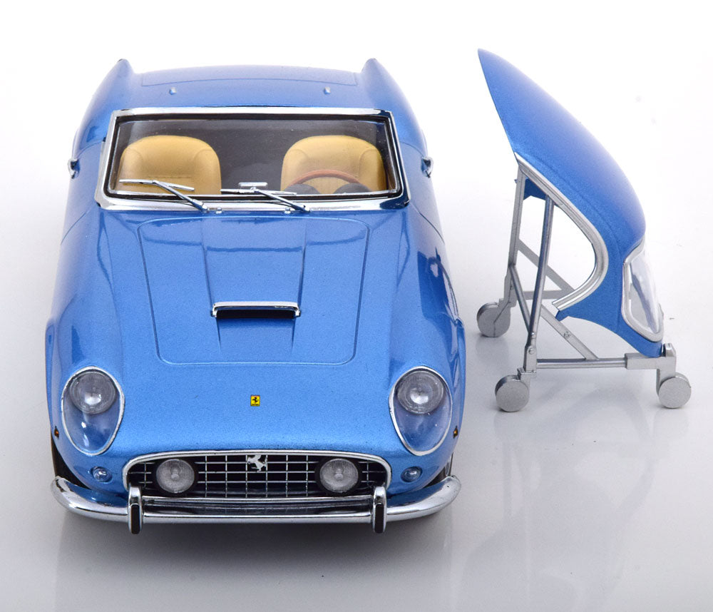 KK Scale 1960 Ferrari 250 GT California Spyder Light Blue Metallic w/ Removable Hard Top 1:18