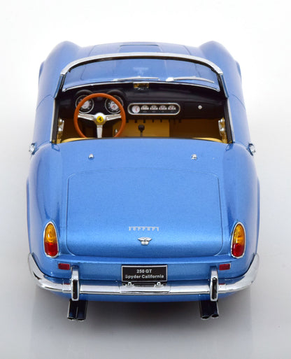 KK Scale 1960 Ferrari 250 GT California Spyder Light Blue Metallic w/ Removable Hard Top 1:18