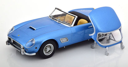 KK Scale 1960 Ferrari 250 GT California Spyder Light Blue Metallic w/ Removable Hard Top 1:18