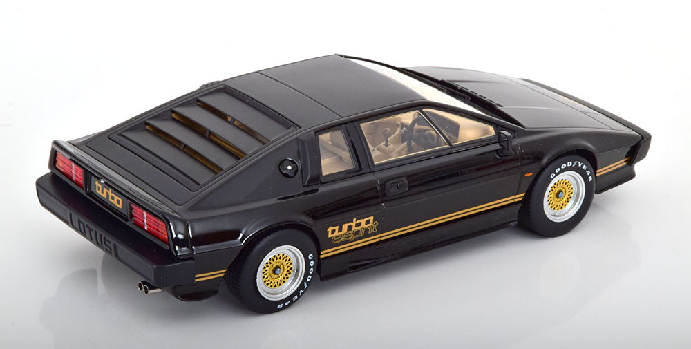 KK Scale 1981 Lotus Esprit Turbo Black w/ Gold Deco 1:18