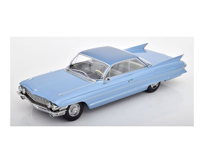 KK Scale 1961 Cadillac Series 62 Coupe DeVille Light Blue Metallic 1:18