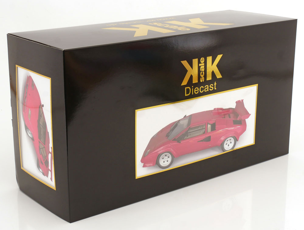 KK Scale 1985 Lamborghini Countach LP 5000S QV Red 1:12