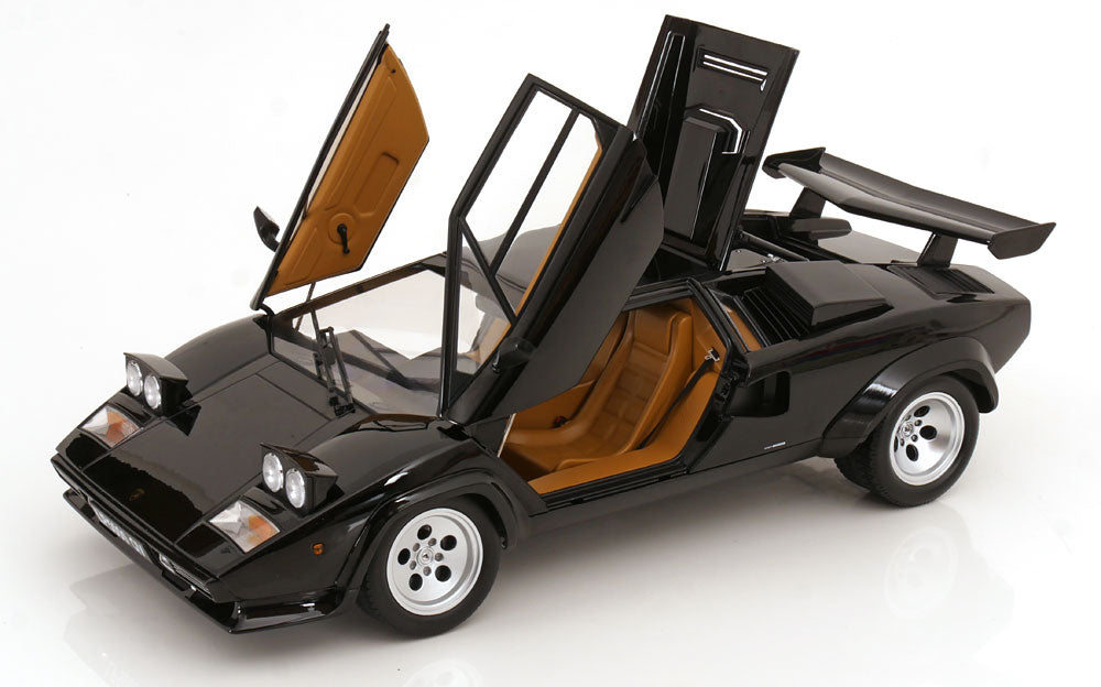 KK Scale 1985 Lamborghini Countach LP 5000S QV Black 1:12