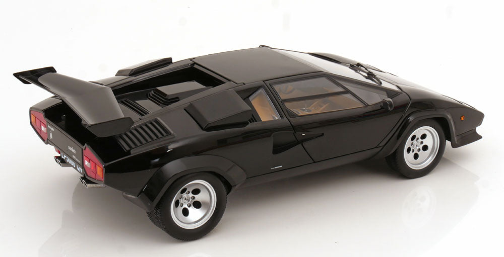 KK Scale 1985 Lamborghini Countach LP 5000S QV Black 1:12