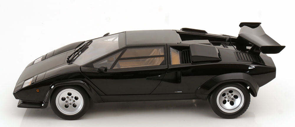 KK Scale 1985 Lamborghini Countach LP 5000S QV Black 1:12