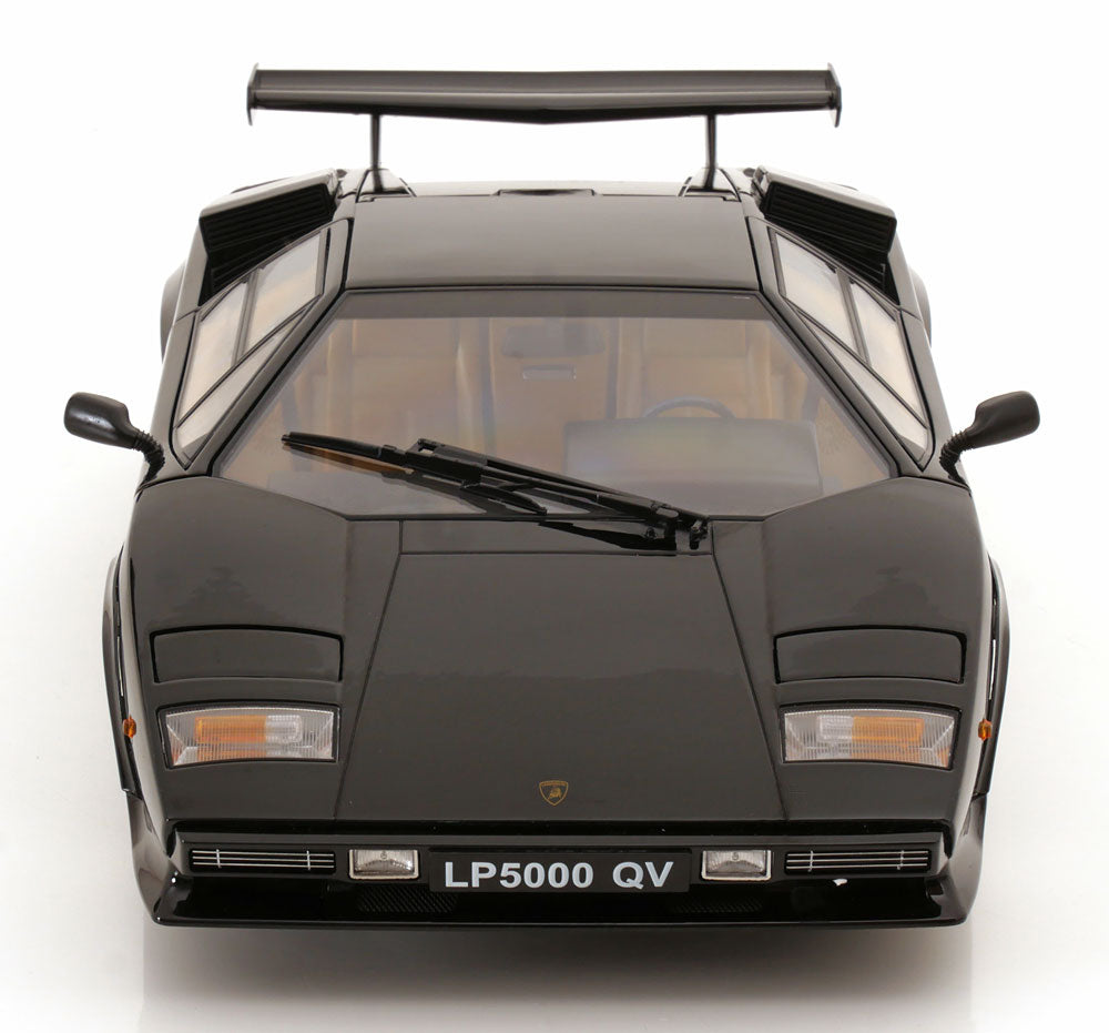 KK Scale 1985 Lamborghini Countach LP 5000S QV Black 1:12