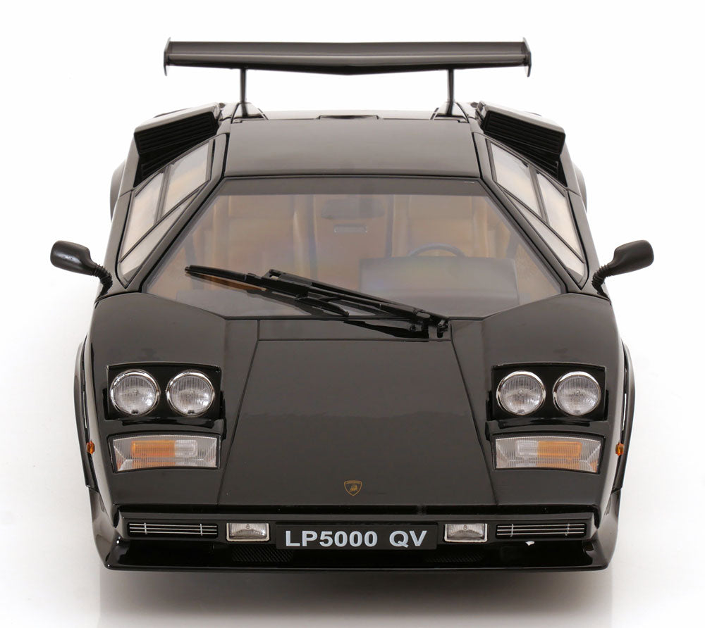 KK Scale 1985 Lamborghini Countach LP 5000S QV Black 1:12