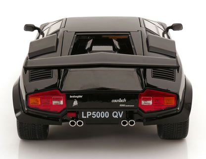 KK Scale 1985 Lamborghini Countach LP 5000S QV Black 1:12