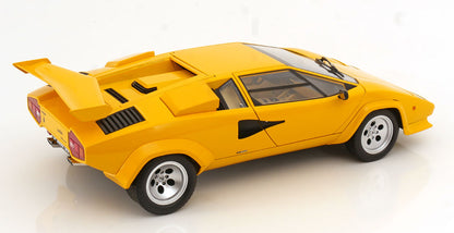 KK Scale 1985 Lamborghini Countach LP 5000S QV Yellow 1:12