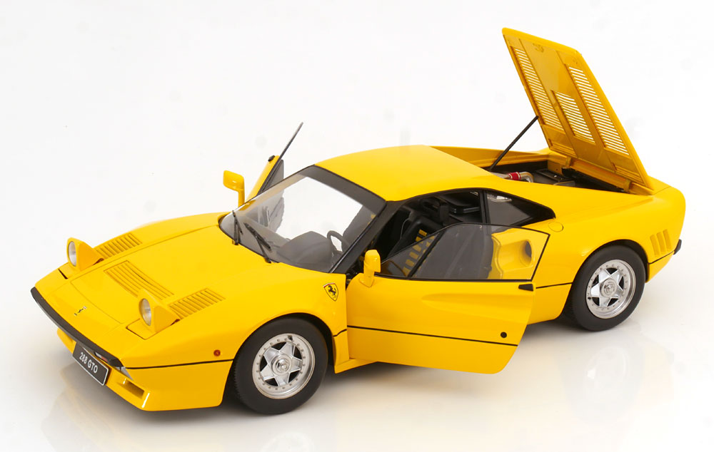 KK Scale 1984 Ferrari 288 GTO Yellow 1:12