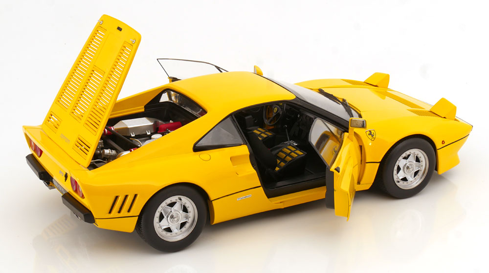 KK Scale 1984 Ferrari 288 GTO Yellow 1:12