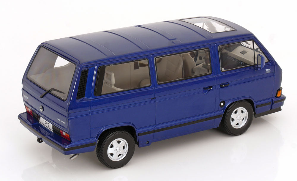 KK Scale 1992 Volkswagen T3 Multivan Minibus (Last Edition) Dark Blue Metallic 1:18