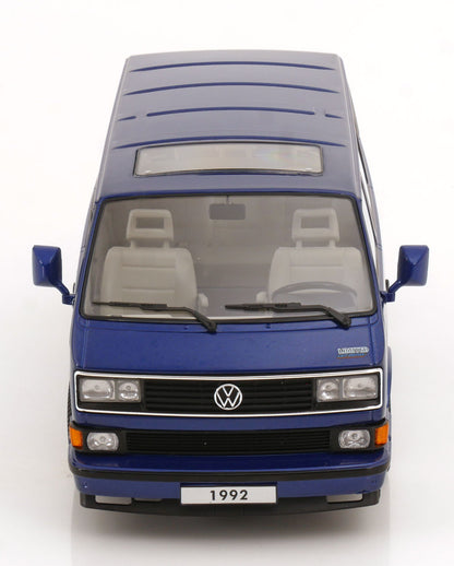 KK Scale 1992 Volkswagen T3 Multivan Minibus (Last Edition) Dark Blue Metallic 1:18