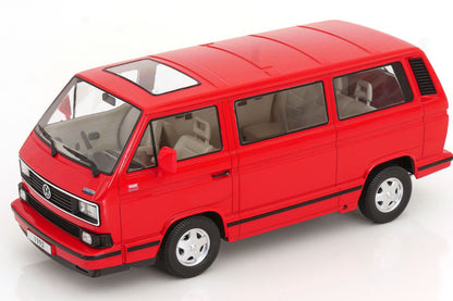 KK Scale 1992 Volkswagen T3 Multivan Minibus (Last Edition) Red 1:18