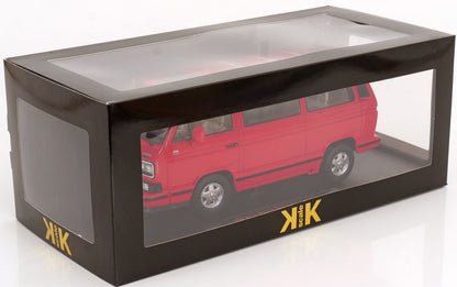 KK Scale 1992 Volkswagen T3 Multivan Minibus (Last Edition) Red 1:18