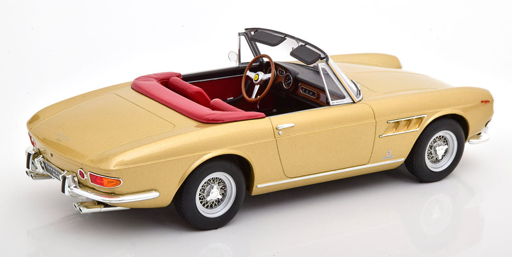 KK Scale 1964 Ferrari 275 GTS Pininfarina Spyder Gold Metallic w/ Removable Soft Top 1:18