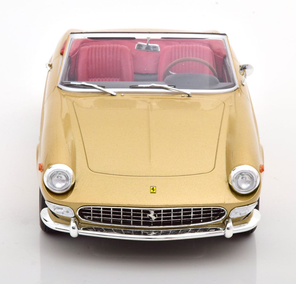 KK Scale 1964 Ferrari 275 GTS Pininfarina Spyder Gold Metallic w/ Removable Soft Top 1:18