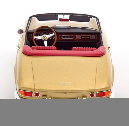 KK Scale 1964 Ferrari 275 GTS Pininfarina Spyder Gold Metallic w/ Removable Soft Top 1:18