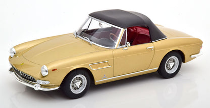 KK Scale 1964 Ferrari 275 GTS Pininfarina Spyder Gold Metallic w/ Removable Soft Top 1:18