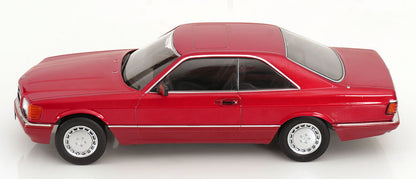 KK Scale 1985 Mercedes-Benz S Class 500SEC (C126) Coupe Red Metallic 1:18