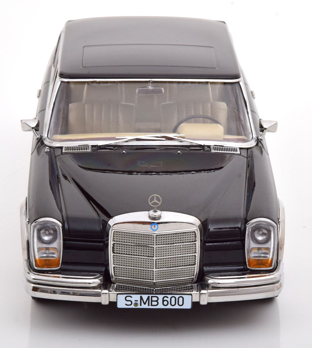 KK Scale 1963 Mercedes-Benz S-Class 600 Pullman SWB (W100) Sedan Black 1:18