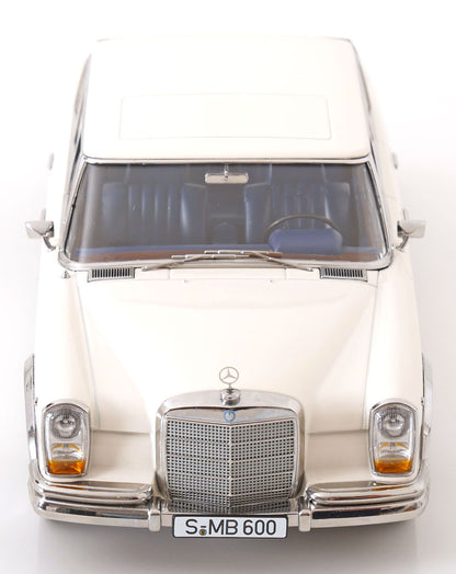 KK Scale 1963 Mercedes-Benz S-Class 600 Pullman SWB (W100) Sedan White 1:18