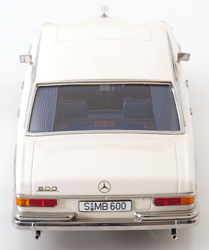 KK Scale 1963 Mercedes-Benz S-Class 600 Pullman SWB (W100) Sedan White 1:18