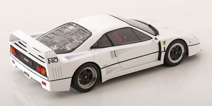 KK Scale 1987 Ferrari F40 Brunei White w/ Black Wheels 1:18