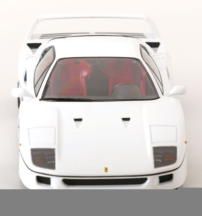 KK Scale 1987 Ferrari F40 Brunei White w/ Black Wheels 1:18