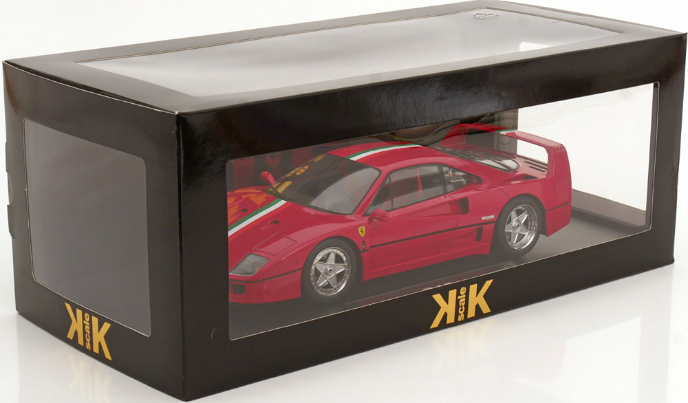 KK Scale 1987 Ferrari F40 Ferrari Red w/ Italia Design 1:18