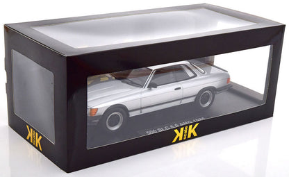 KK Scale 1985 Mercedes-Benz S Class 500SLC 6.0 AMG (C107) Silver 1:18