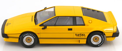 KK Scale 1981 Lotus Esprit Turbo Yellow w/ Black Deco 1:18