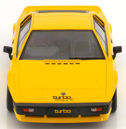 KK Scale 1981 Lotus Esprit Turbo Yellow w/ Black Deco 1:18