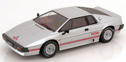 KK Scale 1981 Lotus Esprit Turbo Silver w/ Red Deco 1:18