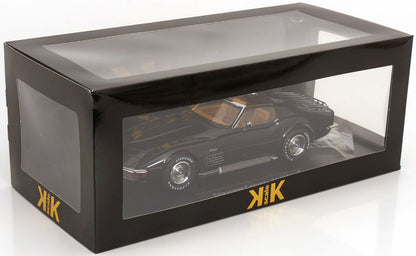 KK Scale 1972 Chevy Corvette C3 Stingray Black (w/ Removable T-Tops) 1:18