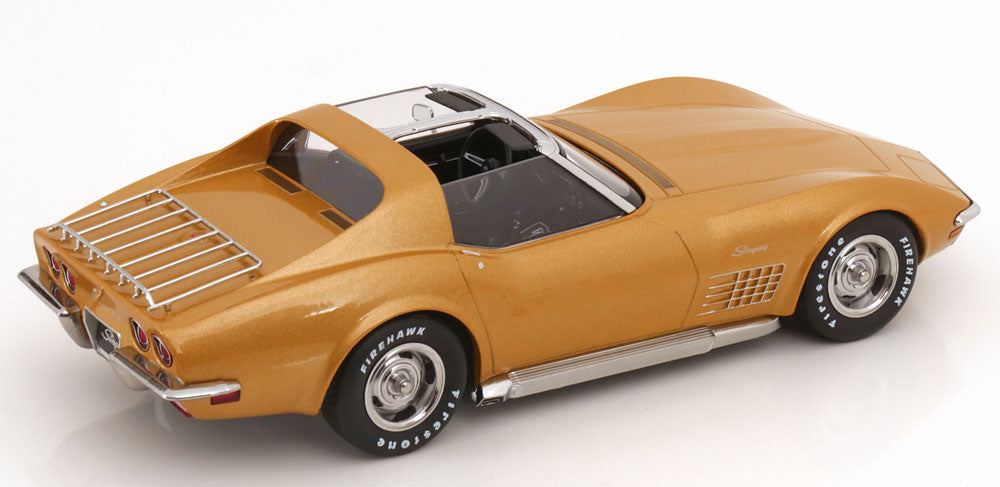 KK Scale 1972 Chevy Corvette C3 Stingray Gold Metallic (w/ Removable T-Tops) 1:18