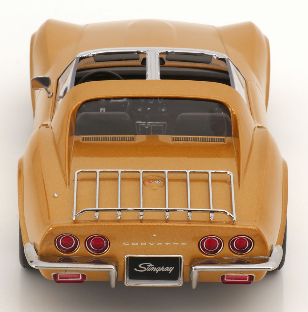 KK Scale 1972 Chevy Corvette C3 Stingray Gold Metallic (w/ Removable T-Tops) 1:18