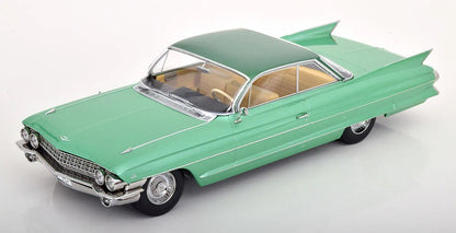 KK Scale 1961 Cadillac Series 62 Coupe DeVille Light Green Metallic 1:18