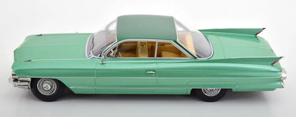 KK Scale 1961 Cadillac Series 62 Coupe DeVille Light Green Metallic 1:18