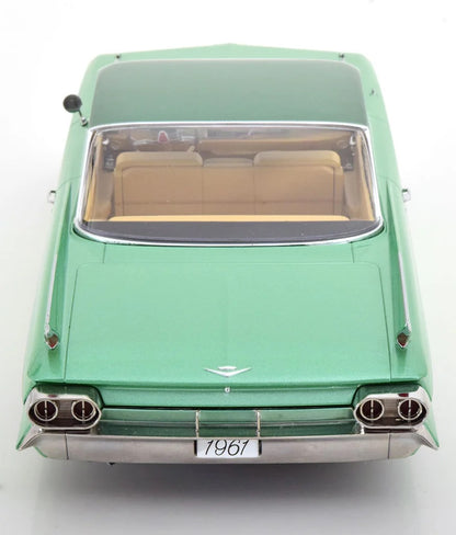 KK Scale 1961 Cadillac Series 62 Coupe DeVille Light Green Metallic 1:18