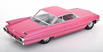 KK Scale 1961 Cadillac Series 62 Coupe DeVille Pink Metallic 1:18