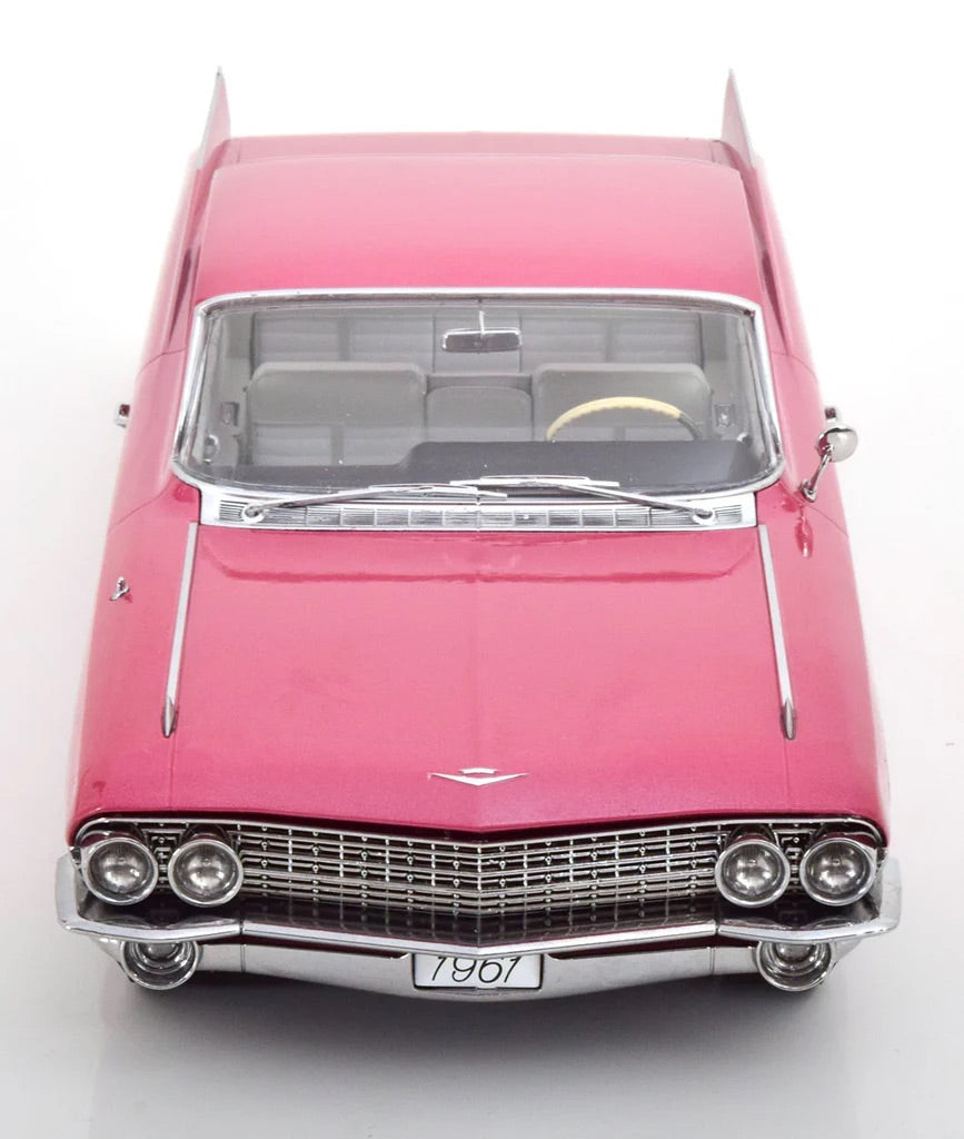 KK Scale 1961 Cadillac Series 62 Coupe DeVille Pink Metallic 1:18