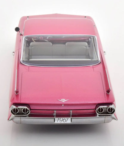 KK Scale 1961 Cadillac Series 62 Coupe DeVille Pink Metallic 1:18