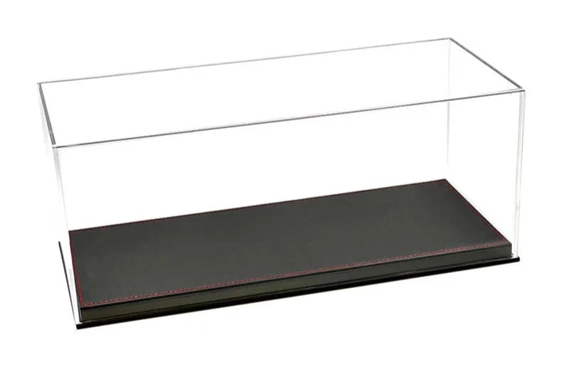 Mijo Display Case Black Leather Base with Red Stitching 1:18