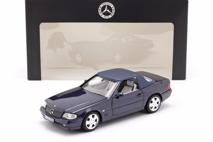 Norev 1998 Mercedes-Benz SL 500 (R129) Spyder Hard Top Convertible Azure Blue 1:18 DEALER EDITION