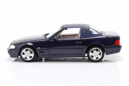 Norev 1998 Mercedes-Benz SL 500 (R129) Spyder Hard Top Convertible Azure Blue 1:18 DEALER EDITION