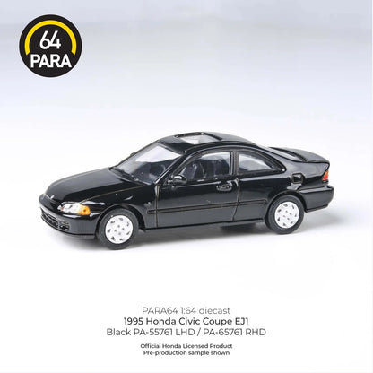 Para64 1995 Honda Civic EJ1 LHD Black 1:64