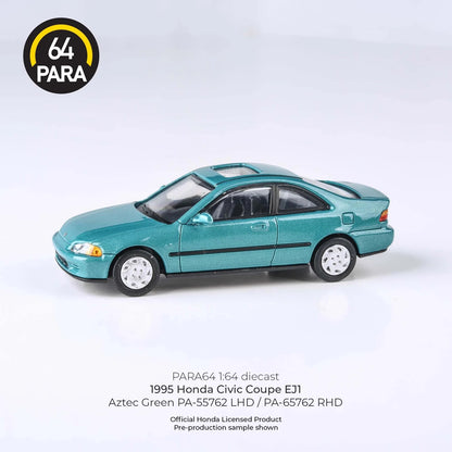 Para64 1995 Honda Civic EJ1 LHD Aztec Green 1:64